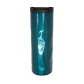 Irregular Curve Stainless Steel Vacuum Auto Mug Aqua Blue 500ml